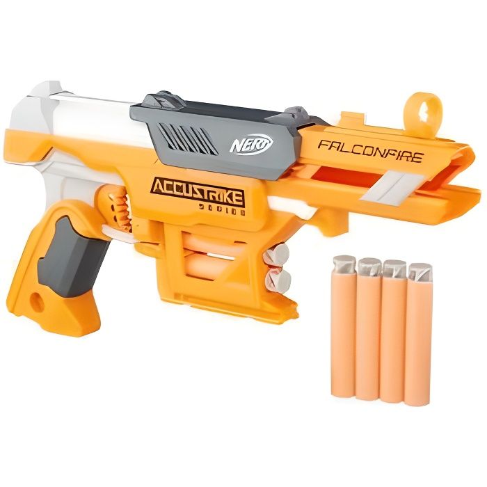 Lançador NERF Elite Falconfire e Flechetas (Idade Mínima: 8 anos) Hasbro - Armas de brinquedo e acessórios - lançador, NERF Elite, falconfire, flechetas, idade mínima, 8 anos