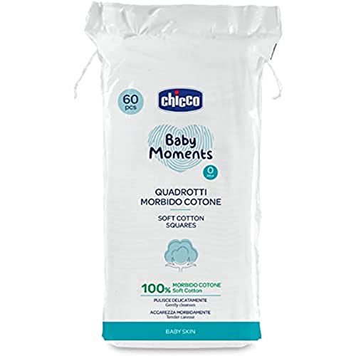 Toalhitas CHICCO (Branco - 100% Algodão) Chicco - Algodão em bolas - algodão, laváveis, resistentes à água, 100% algodão