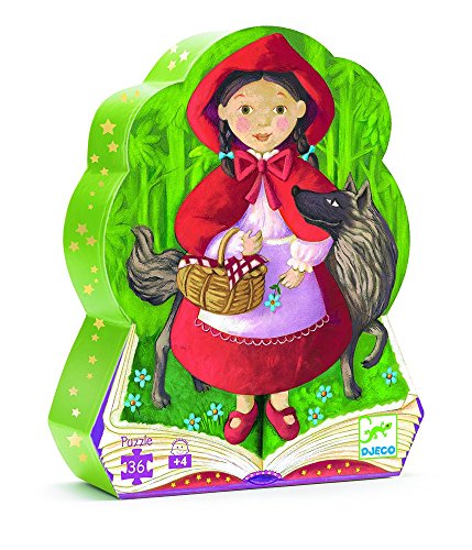 Puzzle DJECO Little Red Riding Hood 36 Peças Djeco - Quebra-cabeças - madeira, 36 peças, cores, números