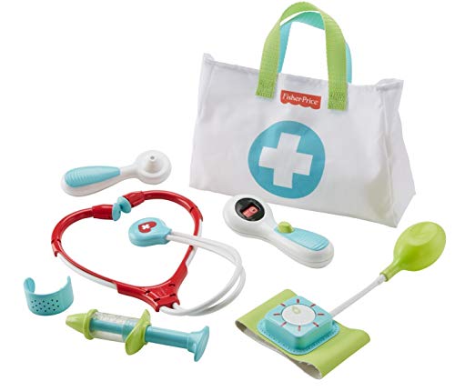 Brinquedo FISHER PRICE Doctor's Kit (3 anos) Fisher-Price - Profissões fingidas e representação de papéis - estetoscópio, seringa, termómetro, pinça
