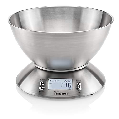 Balança de Cozinha TRISTAR KW-2436 (Capacidade: 2.5 kg) Tristar - Balanças de medição - 2.5 kg, 1 g, temporizador, função repor/tara