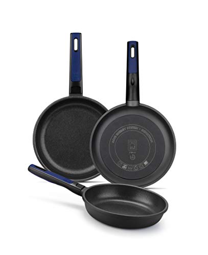 Conjunto de Frigideiras BRA Advanced (3 peças) BRA - Frigideiras e panelas de fritar - alumínio, 1,5 L, preto, 3 peças