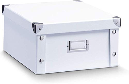 Caixa de Arrumação ZELLER PRESENT 17763 Branco Retangular Cartão Zeller Present - Caixas de mudança e envio - branco, retangular, cartão