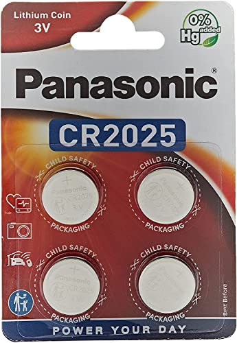 Pilha Recarregável PANASONIC CR2025 (3V - 4 unidades) Corp. Panasonic - Baterias - litio, botão, 3V, preto