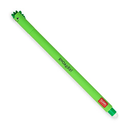 Caneta Gel LEGAMI Erasable Dino (Verde - 0.7mm) Legami - Canetas - borrável, 0.7mm, esfera, amovível