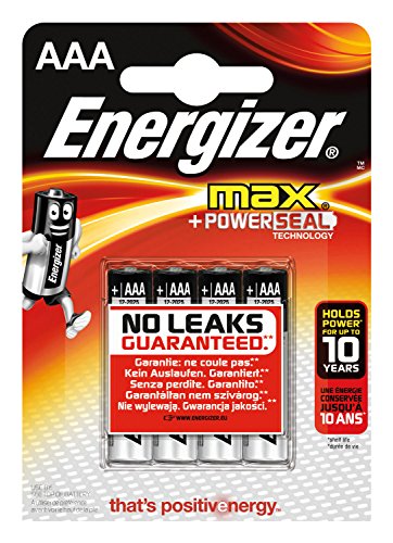 Pilhas ENERGIZER Max (Alumínio, Carga Máxima 1.5V) Energizer - Baterias de uso geral - 1.5v, alumínio, PowerSeal, 10 anos