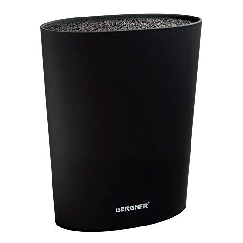 Ponta para Faca de Chef, Tacão, 15.6 X 6.6 X 22 Cm, Preto Bergner - Suportes e organizadores de facas - universal, 15.6x6.6x22 cm, preto, lavável