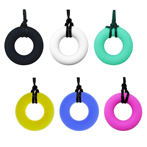 Conjunto 6 Colares de Silicone para Mastigar EJourney - Cuidados com a higiene oral - conjunto, 6 colares, silicone, mastigar
