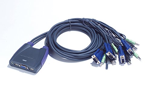 Chaveador KVM ATEN CS64US em Preto e Prateado ATEN - Comutadores kvm - kvm, CS64US, preto, prateado