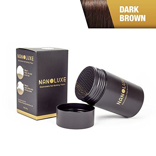 Fibras de Queratina NANOLUXE Color Castanho Escuro (25 g) NanoLuxe - Cuidados com o cabelo - queratina, castanho escuro, 25g