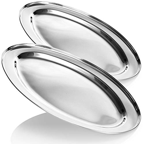 Conjunto de Pratos COM-FOUR 2X Bandeja de Aço Inoxidável com-four - Utensílios de mesa - pratos, bandeja, aço inoxidável