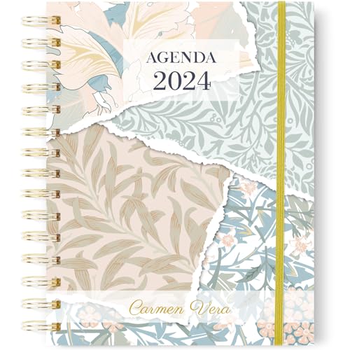 Agenda Escolar Onepersonal 2024 A5 Flor Onepersonal - Calendários, organizadores e planejadores - A5, 2024, 150 páginas, capa rígida, quadro de horario