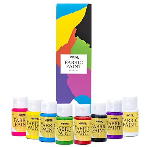 Tinta de Tecidos Permanente NAZCA COLORS 8 Cores Nazca Colors - Tinta - multicolor, resistente à água, 30 ml