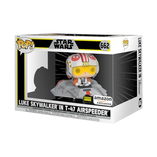 Figura FUNKO Pop Rides: Star Wars- Luke In T-47 Airspeeder Funko - Bonecos de ação e brinquedo - figura, funko pop rides, star wars, luke, t-47 airspeeder, pvc, 10 cm