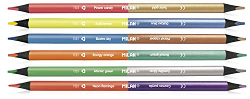 Lápis de Cor MILAN 7123306 (Multicor - 6 Unidades) Milan - Lápis - multicor, 6 unidades, traço grosso, cores fluores