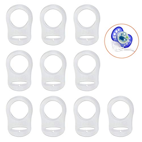 Mam Silicone Button Clip 10 Pcs Transparent BaiJ - Cuidados com a higiene oral - silicone, 10 pcs, transparente, bpa free