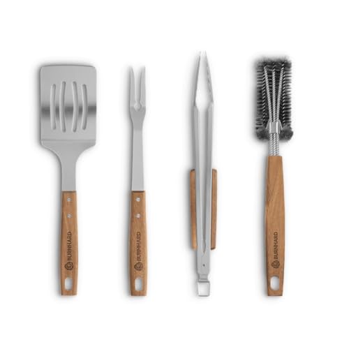 Conjunto de 4 Talheres para Churrasco BURNHARD BURNHARD - Conjuntos de utensílios de cozinha - conjunto, 4 talheres, churrasco, burnhard, barbacoa