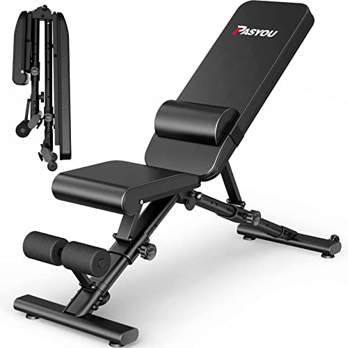 Banco de Musculação PASYOU Adjustable inclinável (Preto - Aço) PASYOU - Bancos de exercício - 400 kg, aço, preto, ajustável