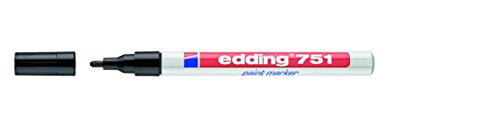Marcador Permanente EDDING 751 Preto (Ponta: 1.0 mm) Edding - Marcadores e marcadores de texto - preto, ponta 1.0 mm, secante, resistente à água