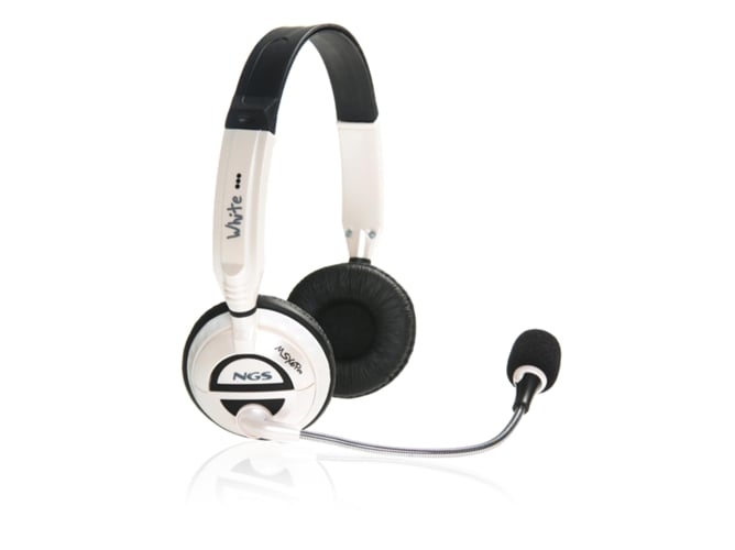 Auscultadores com Fio NGS Cross (On Ear - Branco) NGS - Fones de ouvido e headsets - com fio, on ear, branco