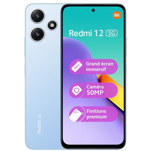 Smartphone XIAOMI Redmi 12 5G (6.67'' - 4 GB - 128 GB - Azul) Xiaomi - Telemóveis - 6.67 polegadas, 4 GB, 128 GB, 5g