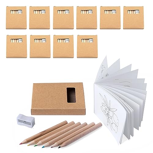 Lápis de Cor REIGEL 10 Caixa (6 Unidades) Partituki - Instrumentos de escrita e desenho - conjunto, 10 conjuntos, 6 lápis coloridos, bloco de desenho, saca-rotuladores