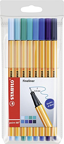Marcador STABILO Point 88 Azul (Ponta de Fibra - Multicor) Stabilo - Canetas - ponta de fibra, reforço metálico, tinta à base de água, resistente à água