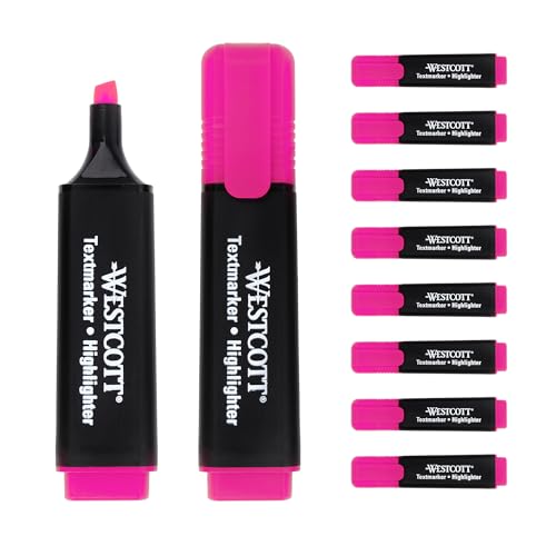 Marcador Westecott Rosa (10 Unidades) Acme United Europe GmbH - Marcadores e marcadores de texto - fluorescente, 10 unidades, resistente à água, traço fino