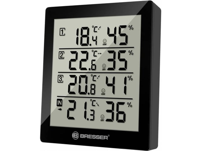 Termómetro e Humidímetro Bresser Hygro 7000 | Preto Bresser - Previsores do tempo e estações - termómetro, humidímetro, bresser hygro 7000