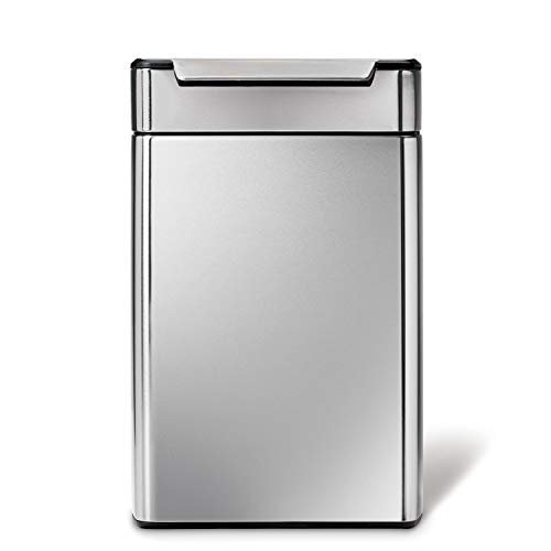 Caixote do Lixo SIMPLEHUMAN Touch Bar (48 L) simplehuman - Lixeiras e cestos de lixo - 4,8 litros, tampa aberta, base anti-derrapante, cubas removíveis