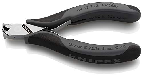 Knipex 64 12 115 esd alicate Alicate de corte diagonal Preto, Verde KNIPEX - Ferramentas para fios e cabos - alicate, corte diagonal, ferro, preto, verde