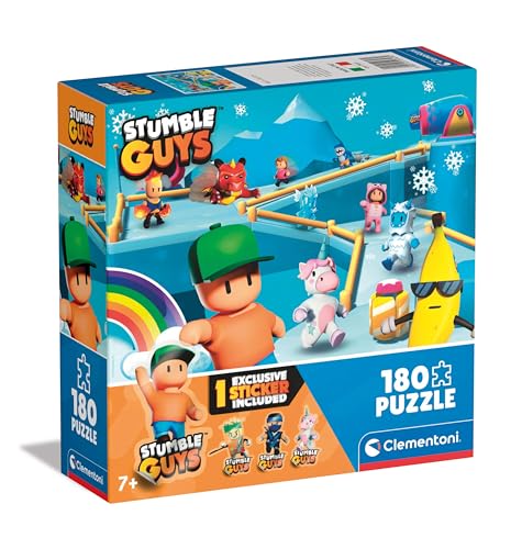 Puzzle CLEMENTONI Stumble Guys (Idade Mínima Recomendada: 4 anos) CLEMENTONI - Quebra-cabeças de encaixar - puzzle, CLEMENTONI, stumble guys, 180 peças, jogo inspirado