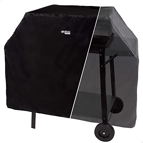 Capa para Churrasqueira AKTIVE (Aço - Preto) AKTIVE - Eletrodomésticos - poliéster, resistente à intempéries, bolsa de arrumação, 142x60x120 cm