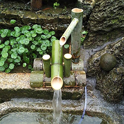 Fonte de Água de Bambu Solar para Jardim ZCED - Conjuntos de móveis de quarto - bambu, solar, jardim