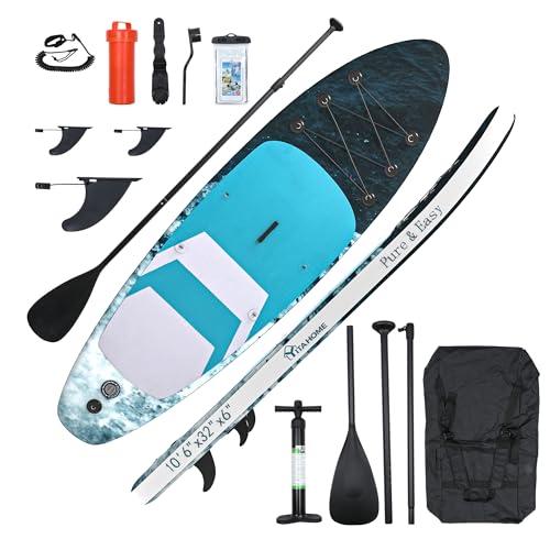 Tábuas Insufláveis YITAHOME para Surf Stand Up Paddle 320X81X15Cm YITAHOME - Náutica e esportes aquáticos - insufláveis, surf stand up paddle, pvc, remos de borracha