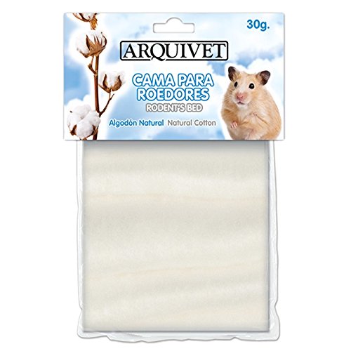 Tapete para Hamster LIT COTON Blanc (Cinzento - 40 x 20 cm) Arquivet - Roupa de cama para pequenos animais - algodão, 40 x 20 cm, confortável, suave