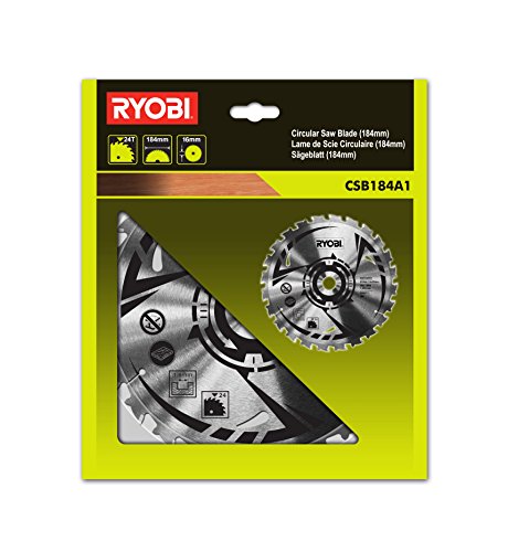 Disco de Serra Circular RYOBI Carbide 184Mm, 24 Ryobi - Lâminas de serra - disco serra circular, ryobi carbide, diâmetro 184mm, ajuste fino, lâmina aço