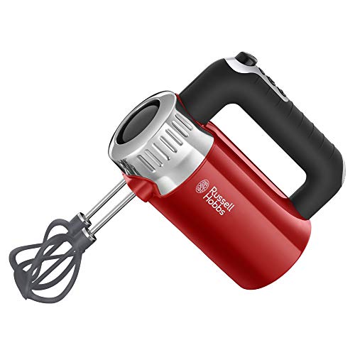 Batedeira Manual RUSSELL HOBBS Retro (Vermelho - 500W) Russell Hobbs - Batedeiras e liquidificadores - 500w, 4 velocidades, botão turbo, aço inoxidável