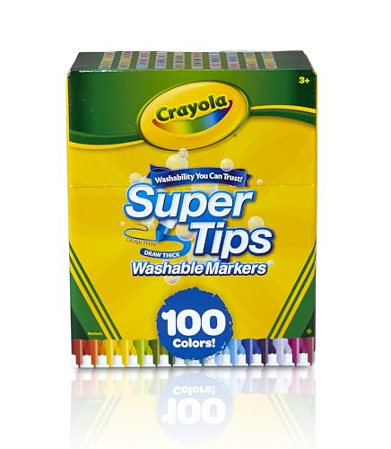 Lápis de Cor CRAYOLA Super Tip Washable 100 Peças CRAYOLA - Marcadores e marcadores de texto - super tip, washable, 100 peças, ponta resistente
