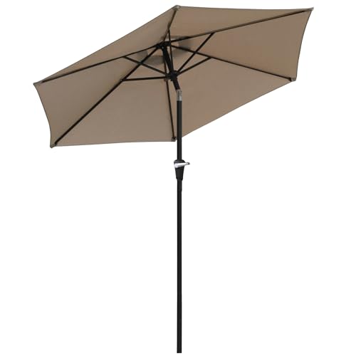 Guarda-Sol OUTSUNNY 84-85 (Bege - Algodão - 2.3x2.16x2.16m) SPANISH AOSOM - Móveis de exterior - ajustável, fácil de abrir, 2.3x2.16x2.16m