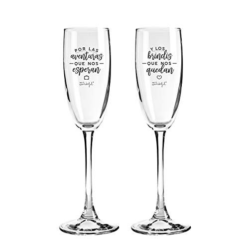 Copos MR. WONDERFUL 2 Copas De Vidrio Para Parejas Que Se Quieren Con Locura Mr. Wonderful - Canecas - copos, vidro, pareja, amor