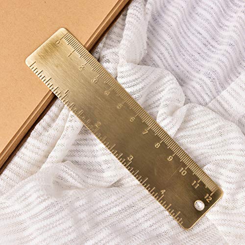 Régua Supertool 12 Cm Inox Aço Latão Dourado SUPERTOOL - Réguas - inox, aço, latão, dourado, 1,2 cm