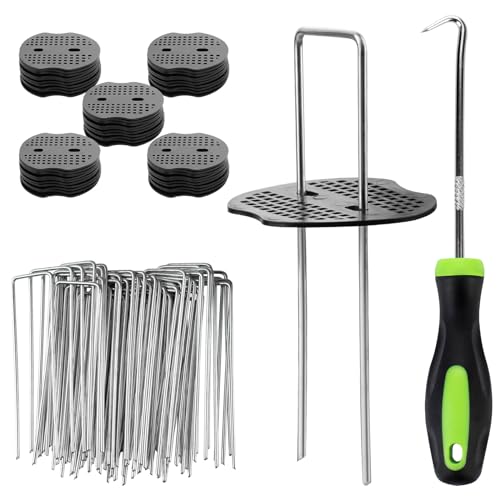 Grapas para Relva Artificial 50 Unidades + 50 Arandelas Velway - Jardinagem - relva artificial, 50 unidades, arandelas