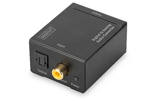 Conversor de áudio DIGITUS DS-40133 em Preto Digitus - Transformadores de voltagem e reguladores - conversor áudio, digitus ds-40133, preto, coaxial, toslink, RCA
