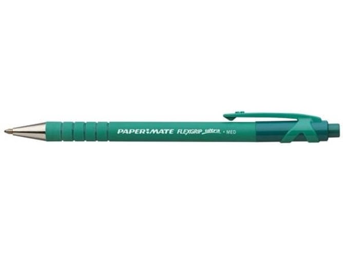 Esferográfica PAPERMATE Flexgrip Ultra Verde Paper Mate - Canetas - ponta flexível, ergonômico, 0,7 mm, 13 mm