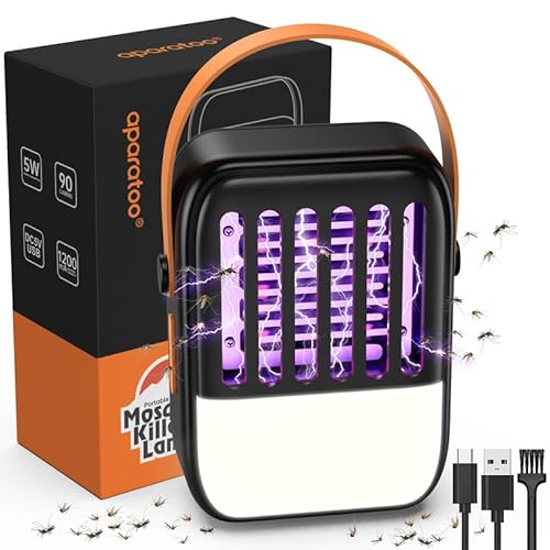Lâmpada Anti-Mosquito com Bateria Recarregável Tiptop Home - Armadilhas de controle de pragas - bateria recarregável, anti-mosquito, preto, abs