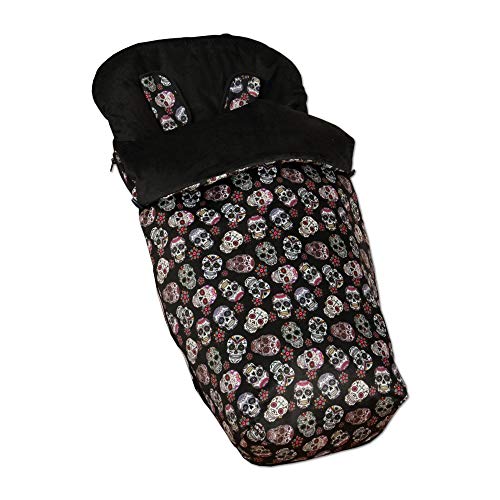 Baby Line Lovely Skull Sac de Chaise avec Manches, Unisexe, Noir Babyline - Forros e sacos de transporte para bebês - baby line, Lovely Skull, sac de chaise, unisexe, nobre