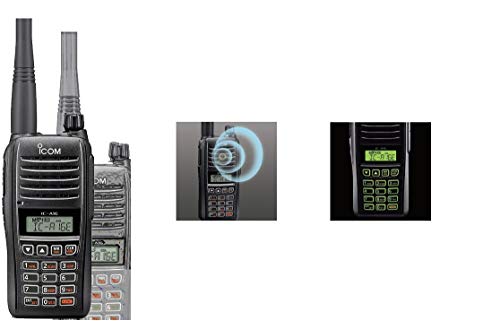 Intercomunicador para Aviadores ICOM IC-A16E ICOM - Rádios bidirecionais - rádio, indicador LED, nível de bateria, preto