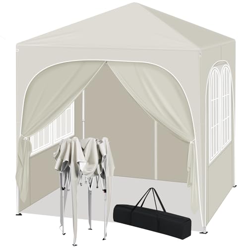 Pérgula WOLTU com Chapéu (Bege - Poliéster - 200 x 200 cm) WOLTU - Móveis de exterior - poliéster, aço inoxidável, 200x200 cm, 30 kg