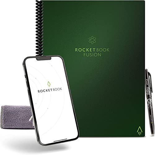 Caderno Rocketbook Fusion | Verde (Livros e Rascunhos) Rocketbook - Calendários, organizadores e planejadores - caderno, rocketbook fusion, verde